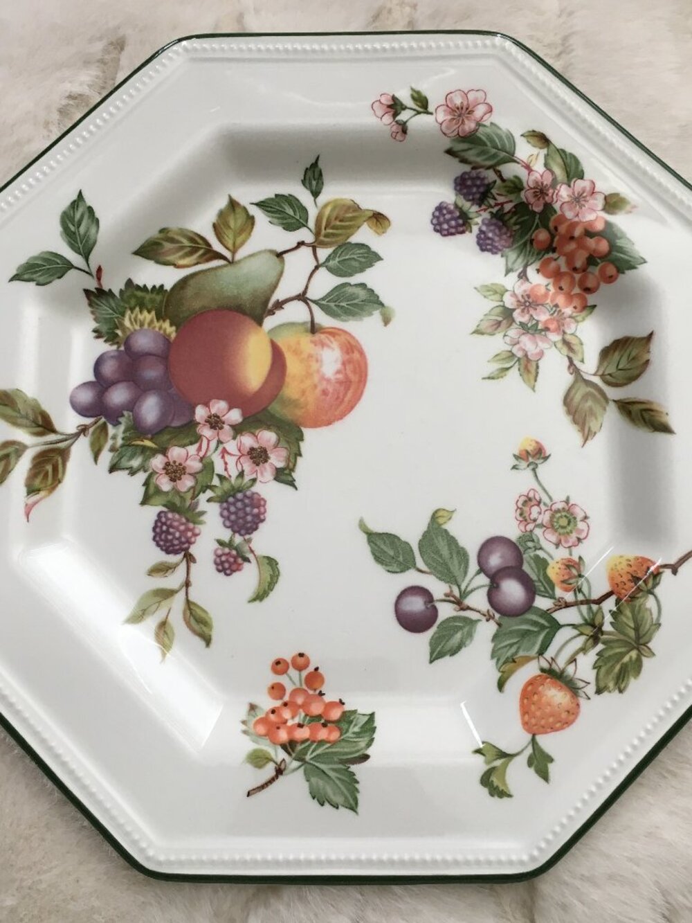 Johnson Bros Fresh Fruit Octagon 10" Dinner Plate England Vintage #5